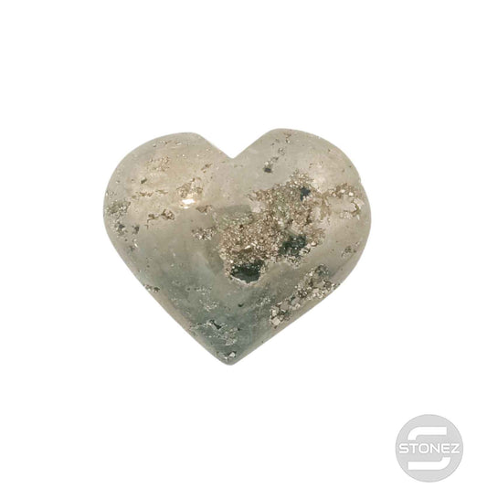 401002972-4 Corazón Mineral Pirita 7 Cms Aprox (217 gramos) pieza unica N4