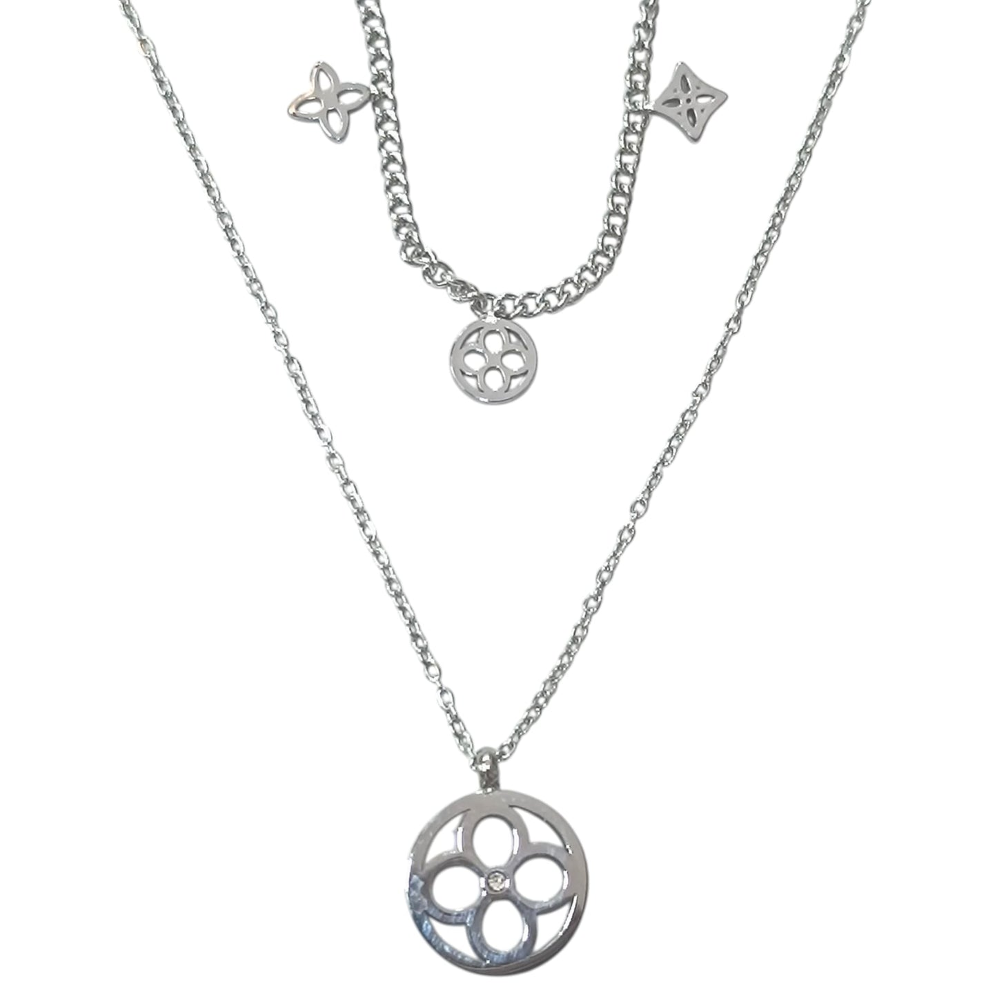 Collar Acero Sigilo Doble Cadena Ref 60386-06