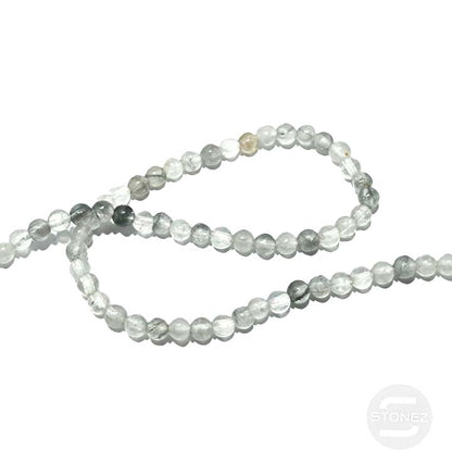 44603 Tira Cuentas Piedra Natural Cuarzo Diablo En 4 mm