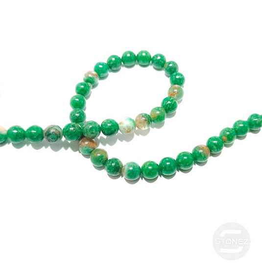 45305 Tira Cuentas Piedra Natural Jade Sudafricana En 8 mm