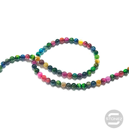 45476 Tira Cuentas Piedra Natural Ojo De Tigre Multi En 4 mm