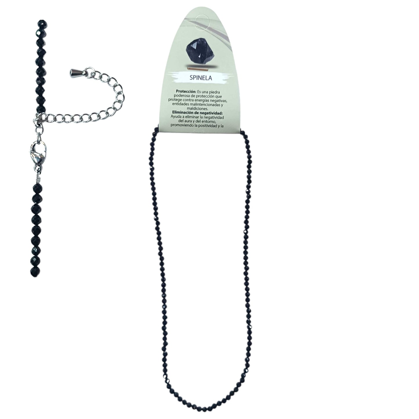 Collar Espinela 3 mm Facetada 40+5 Cms Cierre Acero Ref: 600603712