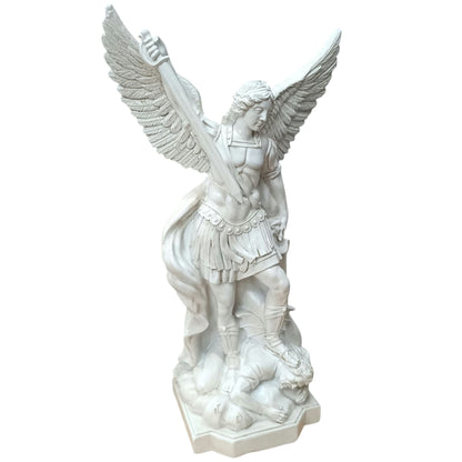 Figura Arcangel San Miguel 40 Cms Aprox Color Blanco 600104469