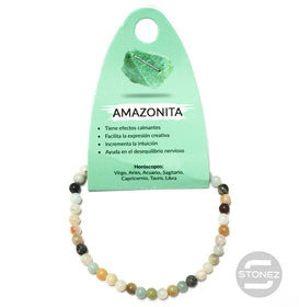 49233-40 Pulsera Piedra Natural Amazonita 4 mm