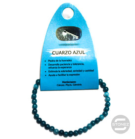 49233-54 Pulsera Piedra Natural Cuarzo Azul 4 mm