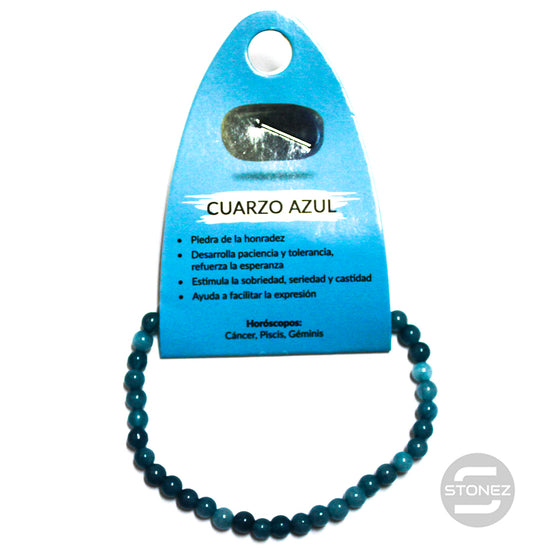 49233-54 Pulsera Piedra Natural Cuarzo Azul 4 mm