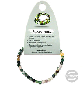 49234-35 Pulsera De Agata India 4 mm