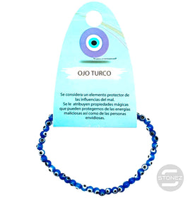 49234-99 Pulsera Cristal Ojo Turco 4 mm