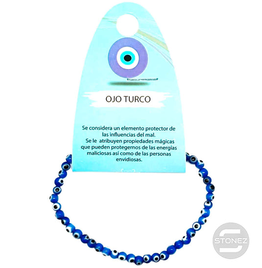 49234-99 Pulsera Cristal Ojo Turco 4 mm