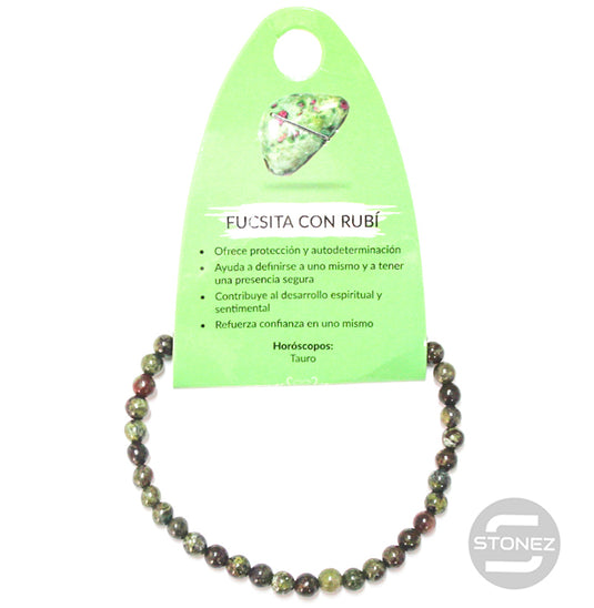 49237-31 Pulsera De Rubi En Fucsita 4 mm