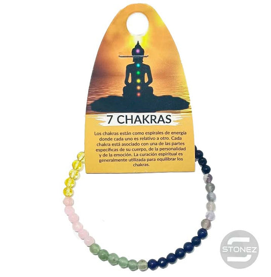 49244 Pulsera 7 Chakras 4 mm