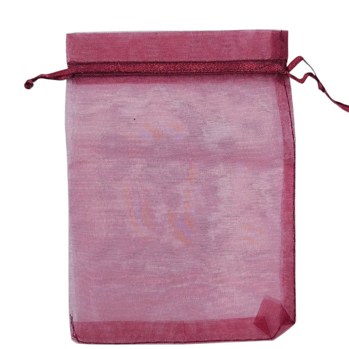 Paquete 100 Bolsas Organza Color Burdeos 10x15 Cms Aprox 600104582