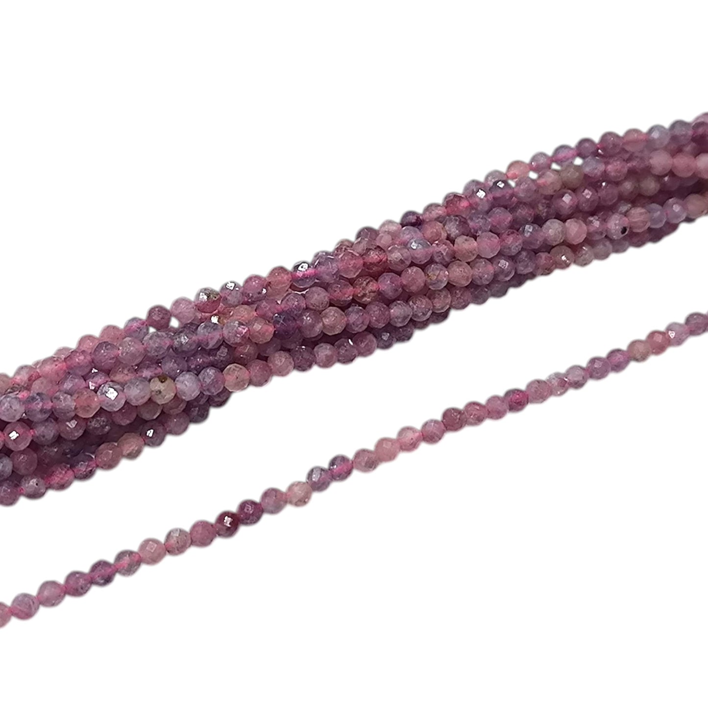 Tira Facetada Piedra Natural Turmalina Rosa 3 mm Ref 44079