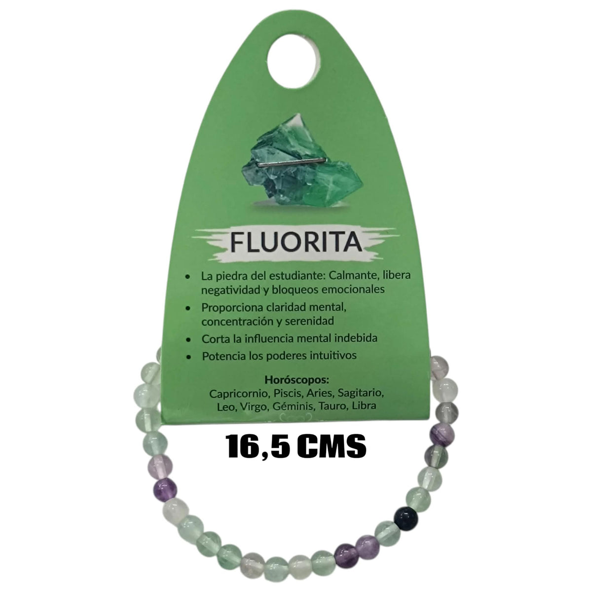 Pulsera Elastica Infantil 16,5 Cms Aprox Piedra Fluorita 4 mm 600104512-25