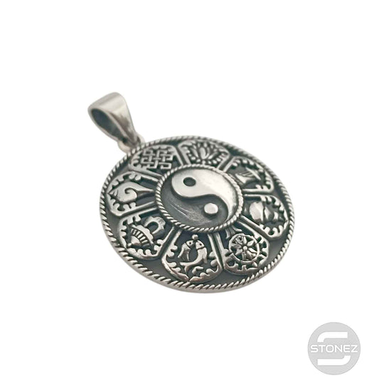 50007 Colgante De Plata 925 Yin Yang 30 mm
