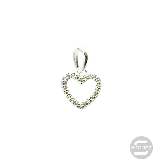 500201160-02 Colgante De Plata 925 Corazón y Circonitas 10 MM