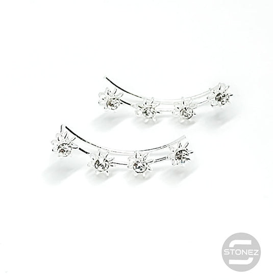 500201190-02 Trepadores Plata 925 Con Circonitas 20X4 mm