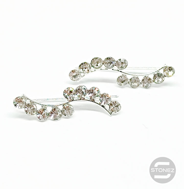 Load image into Gallery viewer, 500201190-04 Trepadores Plata 925 Con Circonitas 24X8 mm
