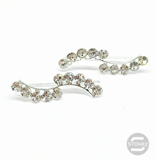 500201190-04 Trepadores Plata 925 Con Circonitas 24X8 mm