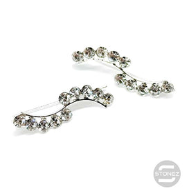 500201190-04 Trepadores Plata 925 Con Circonitas 24X8 mm