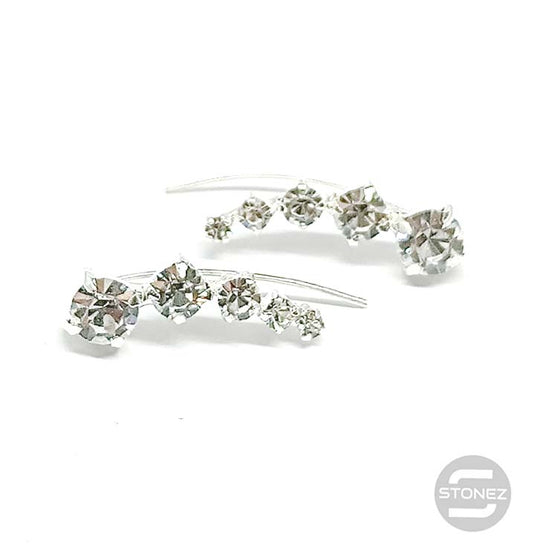 500201190-06 Trepadores Plata 925 Con Circonitas 19X6 mm