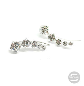 500201190-06 Trepadores Plata 925 Con Circonitas 19X6 mm