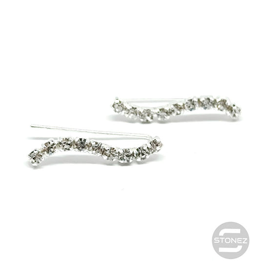 500201190-07 Trepadores Plata 925 Con Circonitas 18X3 mm