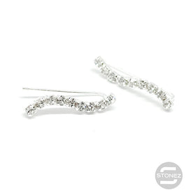 500201190-07 Trepadores Plata 925 Con Circonitas 18X3 mm