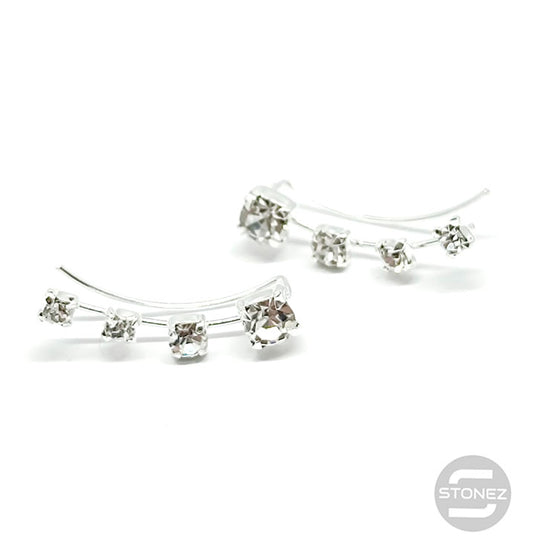 500201190-08 Trepadores Plata 925 Con Circonitas 19X4 mm