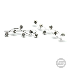 500201190-10 Trepadores Plata 925 Con Circonitas 23X8 mm