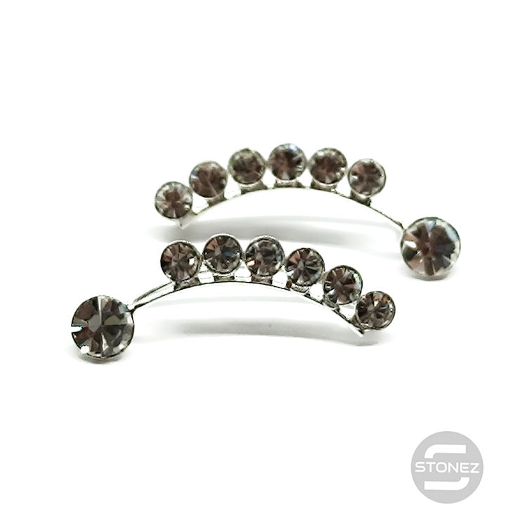 Cargue la imagen en el visor de la galería, 500201190-12 Trepadores Plata 925 Con Circonitas 22X7 mm
