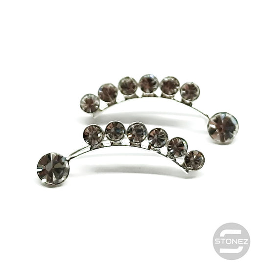 500201190-12 Trepadores Plata 925 Con Circonitas 22X7 mm