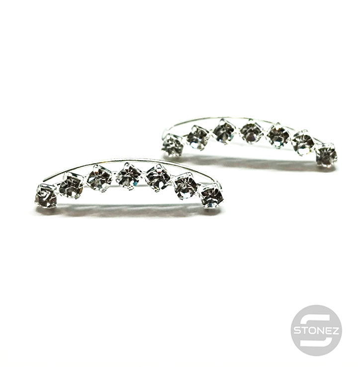 Cargue la imagen en el visor de la galería, 500201190-15 Trepadores Plata 925 Con Circonitas 20X4 mm
