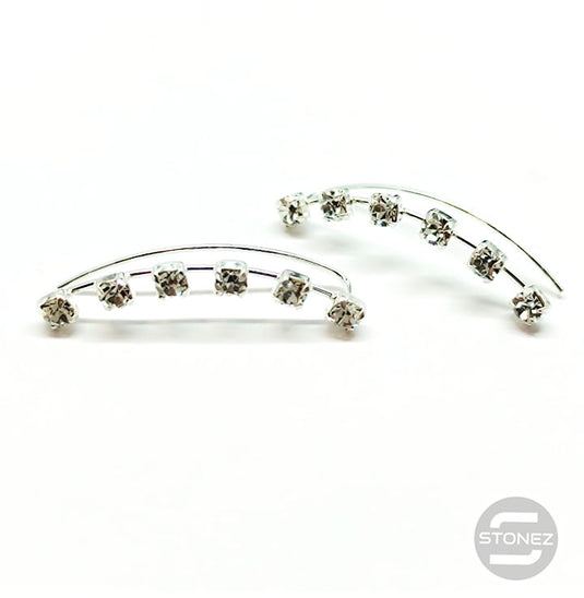 500201190-17 Trepadores Plata 925 Con Circonitas 22X3 mm