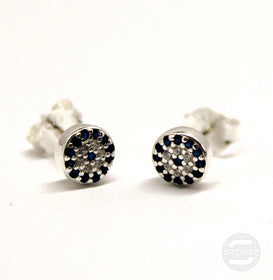 500201199 Pendientes Plata ley 925 Ojo Turco 6 mm Con Circonitas