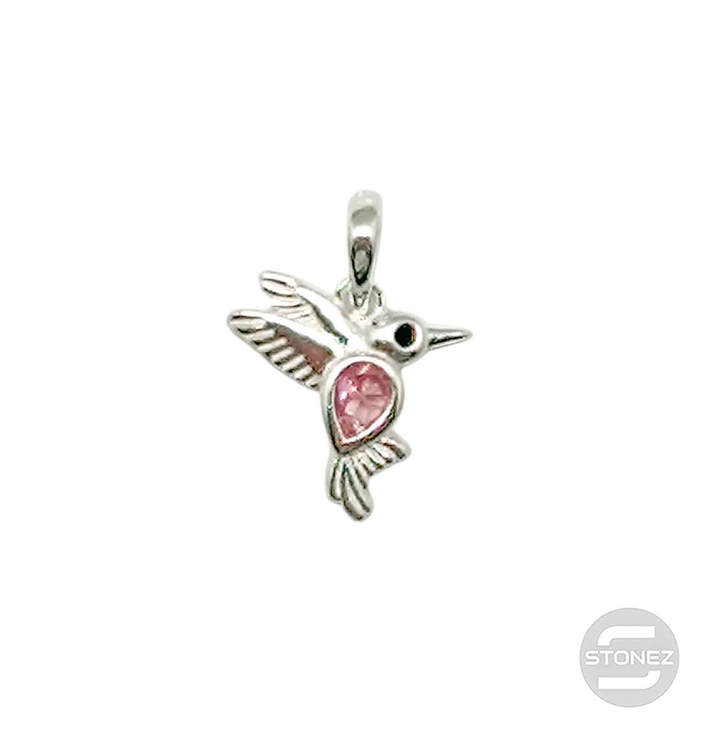 500202717-02 Colgante Plata 925 Colibri Con Circonita Color 11 mm Aprox