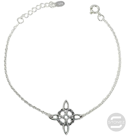 500203534 Pulsera Nudo De Bruja Plata 925 18 Cms Aprox