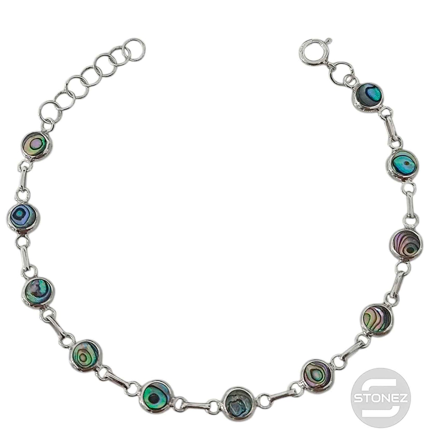 500203535-01 Pulsera Abalon Plata 925 18 Cms Aprox