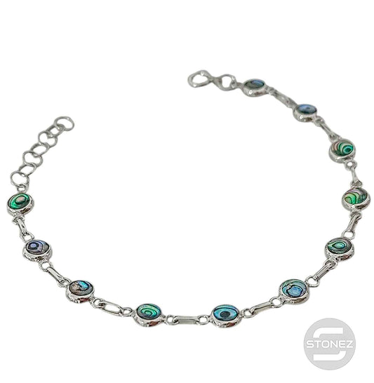 500203535-01 Pulsera Abalon Plata 925 18 Cms Aprox