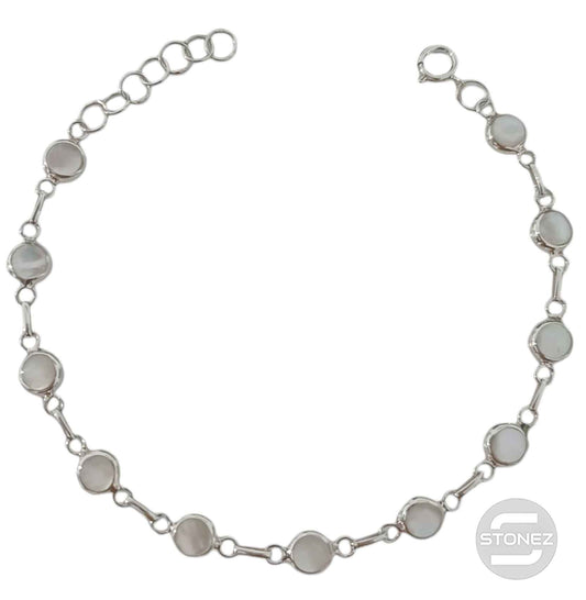 500203535-02 Pulsera Abalon Plata 925 18 Cms Aprox