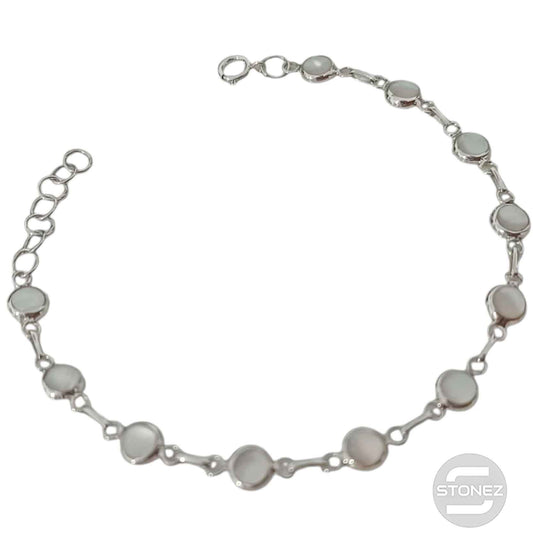 500203535-02 Pulsera Abalon Plata 925 18 Cms Aprox