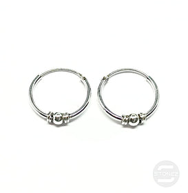 500301227 Pendientes Aros Plata 925 Diseño Bali 1,2 X 14 mm.