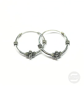 500301232 Pendientes Aros Plata 925 Diseño Bali 1,5 X 18 mm.