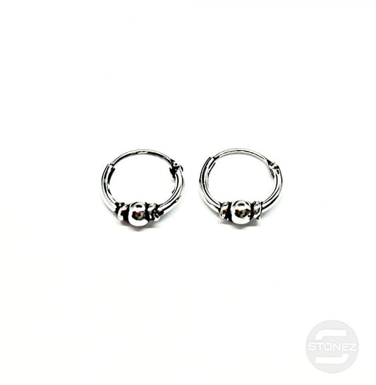 500301238 Pendientes Aros Plata 925 Diseño Bali 1,2 X 10 mm