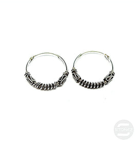 500301265 Pendientes Aros Plata 925 Diseño Bali 1,5 x 16 mm