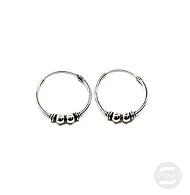 500301310 Pendientes Aros Plata 925 Diseño Bali 1,2 x 16 mm