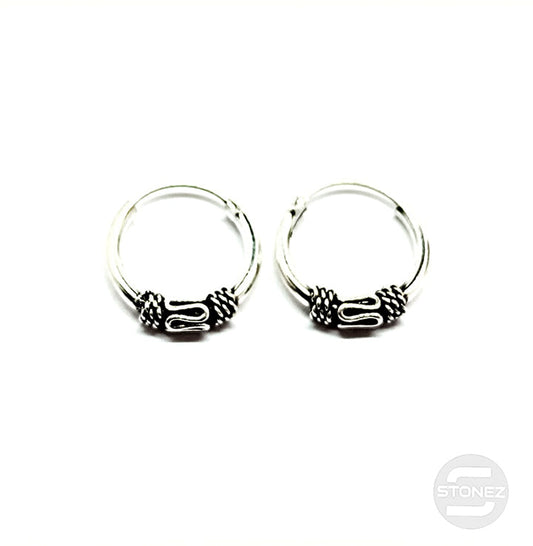 500301318 Pendientes Aros Plata 925 Diseño Bali 1,5 x 14mm.