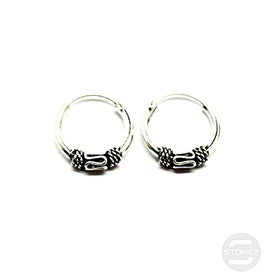 500301318 Pendientes Aros Plata 925 Diseño Bali 1,5 x 14mm.