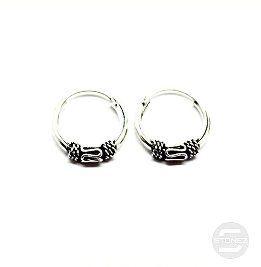 500301318 Pendientes Aros Plata 925 Diseño Bali 1,5 x 14mm.