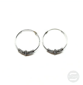 500301324 Pendientes Aros Plata 925 Diseño Bali 1,2 x 20mm.